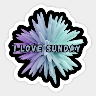 I Love Sunday Sticker